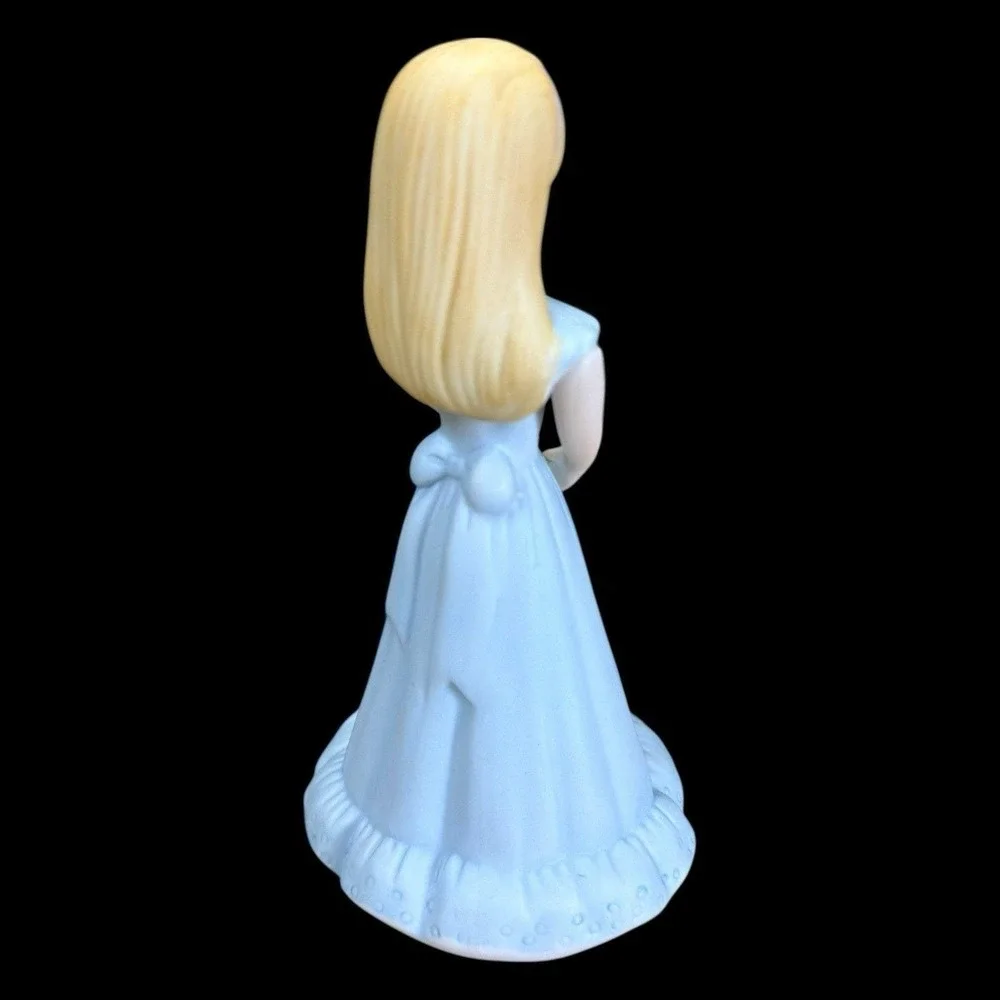 Enesco Growing Up Girls Figurine Age 10 Blonde Hair Blue Dress‎ Vintage 1981